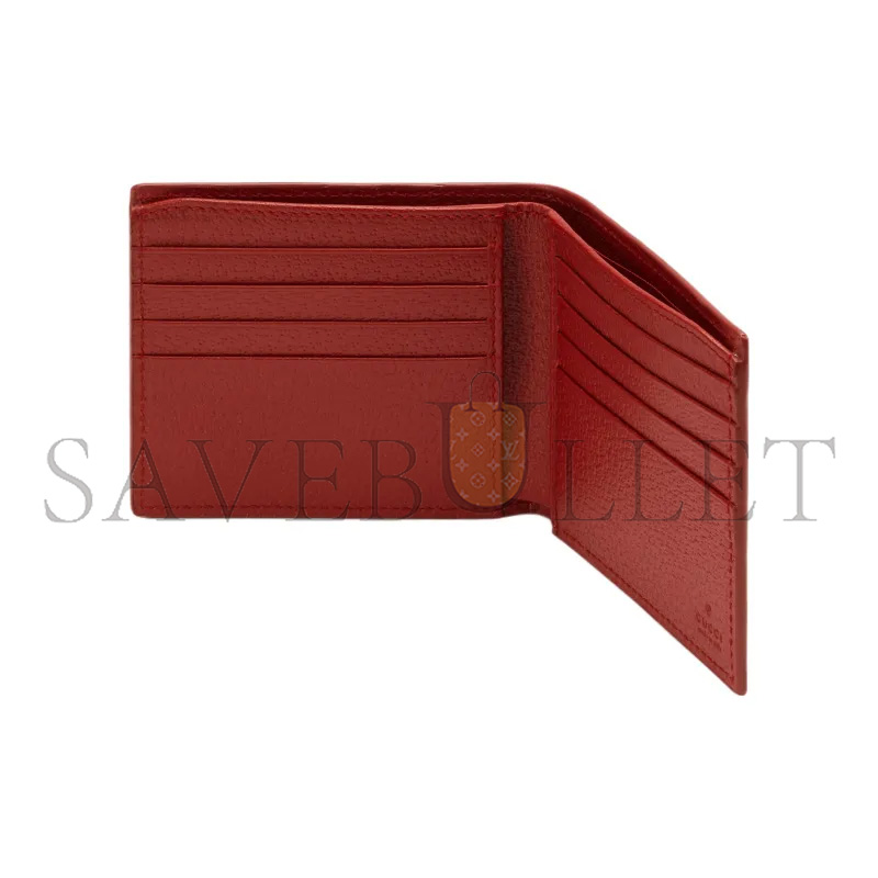 GUCCI RED INTERIOR GG BI-FOLD WALLET 768243 (21*9cm)